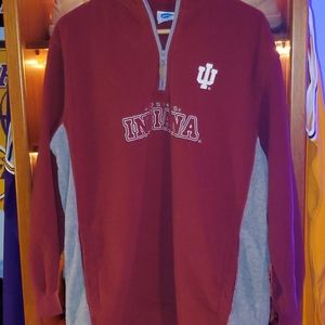 Old School Indiana Hosiers Half Zip Flanel Jacket